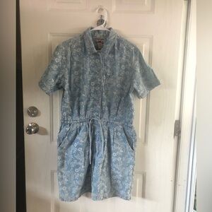 Gloria Vanderbilt Denim Paisley Romper Women’s Petite L